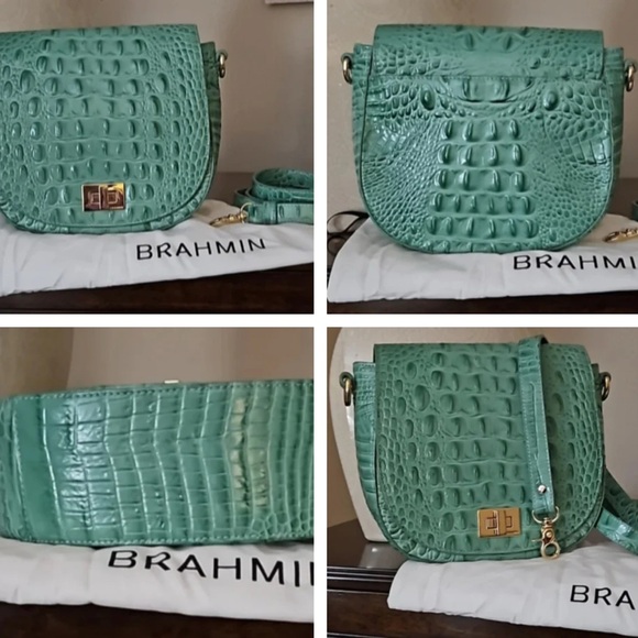 Brahmin Teal/Aqua Crossbody Bag - Picture 5 of 7